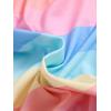 image:imageFloerns Girls Colorblock Striped Collared Dress Button Short Sleeve Casual Short DressesMulticolor