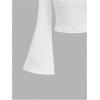 image:imageFloerns Girls Cute Bow Print Flare T Shirts Bell Sleeve Crew Neck Kids Tee TopsWhite
