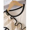 image:imageFloerns Girls Pearl Beaded Ruffle Trim Tank Top Sleeveless Crew Neck Elegant TopsApricot