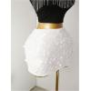 image:imageFloerns Womens Contrast Sequin High Waist Shining Party Bodycon Mini SkirtWhite