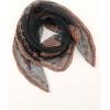 image:imageFloerns Womens Flower Embroidery Hair Scarf Headband Sheer Lace Hair BandanaBlack Coffee Brown
