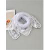 image:imageFloerns Womens Flower Embroidery Hair Scarf Headband Sheer Lace Hair BandanaWhite Cream