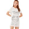 image:imageFloerns Womens Funny Lingerie Nightgown Cute Print Tshirt SleepdressWhite