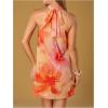 image:imageFloerns Womens Sleeveless Floral Print Sundress Halter Neck A Line Short DressOrange and Pink