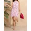 image:imageFloerns Womens Sleeveless Floral Print Sundress Halter Neck A Line Short DressSoft Pink