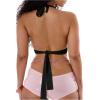 image:imageFloerns Womens Y2k Going Out Clubwear Halter Top Tie Backless Draped Cowl Deep V Neck Ring Top Cut Out Party Halter TopsBlack