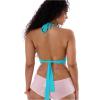 image:imageFloerns Womens Y2k Going Out Clubwear Halter Top Tie Backless Draped Cowl Deep V Neck Ring Top Cut Out Party Halter TopsBlue