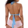 image:imageFloerns Womens Y2k Going Out Clubwear Halter Top Tie Backless Draped Cowl Deep V Neck Ring Top Cut Out Party Halter TopsSky Blue