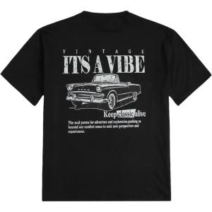 image:imageFloerns Mens Cross Print Short Sleeve T Shirt Crewneck Tee ShirtsBlack Car