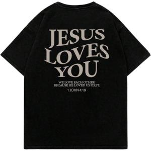 image:imageFloerns Mens Cross Print Short Sleeve T Shirt Crewneck Tee ShirtsDark Black