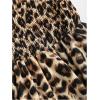 image:imageFloerns Womens Cheetah Strapless Tube Dress Layered Ruffle Smocked Going Out Mini DressesApricot