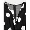 image:imageFloerns Womens Elegant Polka Dots Maxi Dress V Neck Sleeveless Ruffle Vintage Party A Line DressesBlack