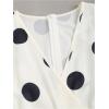 image:imageFloerns Womens Elegant Polka Dots Maxi Dress V Neck Sleeveless Ruffle Vintage Party A Line DressesWhite