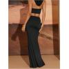 image:imageFloerns Womens High Waisted Maxi Skirt Fishtail Party Going Out Outfit Long SkirtBlack