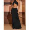 image:imageFloerns Womens High Waisted Maxi Skirt Fishtail Party Going Out Outfit Long SkirtBlack