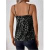 image:imageFloerns Womens Lace Hem Cheetah Cami Top V Neck Spaghetti Strap Camisole TopsGrey