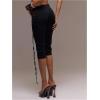image:imageFloerns Womens Lace Up Side Low Rise Capri Pants Date Night Outfit LeggingsBlack