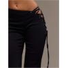 image:imageFloerns Womens Lace Up Side Low Rise Capri Pants Date Night Outfit LeggingsBlack