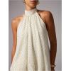 image:imageFloerns Womens Polka Dots Halter A Line Mini Dress Drop Waist Sleeveless Going Out DressesBlack and White
