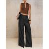 image:imageFloerns Womens Sleeveless Tank Top Notched V Neck Slim Fit Dressy Casual CamisoleCoffee Brown