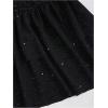 image:imageFloerns Womens Sparkly Rhinestone Square Neck Tank Dress Ruched Layered Ruffle Party Mini DressesBlack