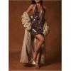 image:imageFloerns Womens Sparkly Sequin Halter Dress Sleeveless Bodycon Going Out Mini DressesBrown