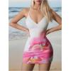image:imageFloerns Womens Summer Flower Cami Mini Dress Backless Bodycon Beach Vacation DressesWhite