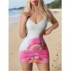 image:imageFloerns Womens Summer Flower Cami Mini Dress Backless Bodycon Beach Vacation DressesWhite