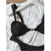 image:imageFloerns Womens Two Piece Bikini Sets High Waisted Swimsuit Cheeky Bathing SuitBlack