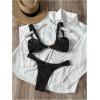 image:imageFloerns Womens Two Piece Bikini Sets High Waisted Swimsuit Cheeky Bathing SuitBlack