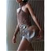image:imageFloerns Womens Y2k Sleeveless Polka Dots Halter Tops Open Back Going Out Tank TopsCoffee Brown