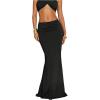 image:imageFloerns Womens High Waisted Maxi Skirt Fishtail Party Going Out Outfit Long SkirtBlack