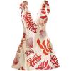image:imageFloerns Womens Tropical Tie Shoulder V Neck Cami Dress Sleeveless Beach Vacation DressesApricot