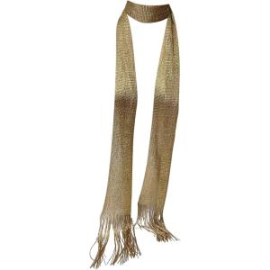 image:imageFloerns Womens Lightweight Glitter Scarf Sparkly Metal Evening Party Skinny Thin ScarvesGold