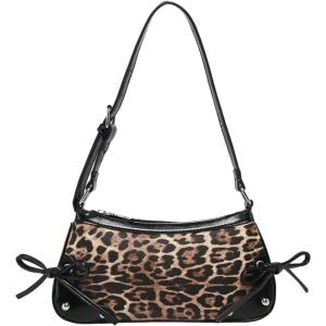 image:imageFloerns Womens Y2k Cheetah Print Shoulder Bag Cute Bow Tie Leather Vintage HandbagBrown Multi