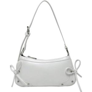 image:imageFloerns Womens Y2k Cheetah Print Shoulder Bag Cute Bow Tie Leather Vintage HandbagWhite