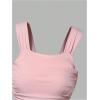 image:imageFloerns Girls Casual Sleeveless Cami Dress Ruched Shirred Ruffle Hem Short DressLight Pink