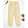 image:imageFloerns Girls Drawstring Waist Track Pants Colorblock Straight Leg Athletic SweatpantsPale Apricot