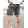 image:imageFloerns Mens Ripped Raw Hem Denim Shorts Plain Frayed Bermuda Jeans ShortsGrey