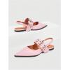 image:imageFloerns Womens Buckled Straps Pointed Toe Slingback Flat Ballerina ShoesPink