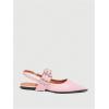 image:imageFloerns Womens Buckled Straps Pointed Toe Slingback Flat Ballerina ShoesPink