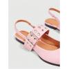image:imageFloerns Womens Buckled Straps Pointed Toe Slingback Flat Ballerina ShoesPink