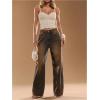 image:imageFloerns Womens Going Out Sleeveless Sweater Vest Pearl Beaded Hollow Out Pullover TopBeige