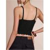 image:imageFloerns Womens Going Out Sleeveless Sweater Vest Pearl Beaded Hollow Out Pullover TopBlack