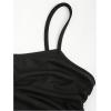 image:imageFloerns Womens Lace Cross Wrap Crop Cami Top Spaghetti Strap Going Out CamisoleBlack