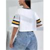 image:imageFloerns Womens Y2k Number Jersey Shirts V Neck Baggy Streetwear Summer T Shirts TopsBlack and White