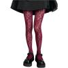 image:imageFloerns Womens Floral Fishnet Sheer Tights Hollow Out See Through PantyhoseBurgundy
