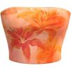 image:imageFloerns Womens Sleeveless Bandeau Floral Print Strapless Summer Cropped Going Out Tube Top Orange XSmall