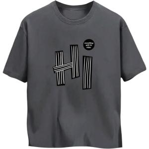 image:imageFloerns Mens Summer Tops Short Sleeve Graphic Crew Neck Casual Tee ShirtsDark Grey