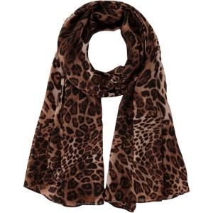 image:imageFloerns Womens Boho Leopard Cheetah Print Scarf Headband Wrap Scarves ShawlBrown